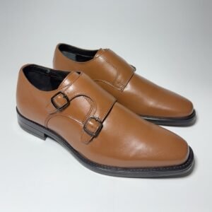 Double Monk Strap Tan Formal Shoes