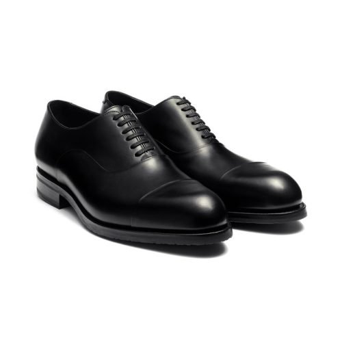 Edouard Cap-Toe Oxford Shoe With Rubber Sole[Men Black boxcalf] - Cuir veau box noir _ 6 E